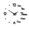 Wall Clocks Quartz Creative DIY Clock Modern Design Watch Silent Acrylic Living Room Stickers Black Reloj De Pared Home Decor DL60WC