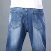 6 couleurs Printemps Été Hommes Mince Straightleg Loose Jeans Style Classique Advanced Stretch Baggy Pantalon Mâle Plus Taille 40 42 44 220718