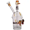 14 mm kleine gerade Bohrinseln Recycler Glas Shisha Wasserbongs dicke Bubbler Shisha Wasserpfeifen Rauchen Bong Art