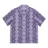 Casual shirts voor heren Summer Snake Printing Hoge kwaliteit Patroon Wacko Maria Shirt Men Vrouwen Hawaiiaanse top korte mouw enkele borsten temen '