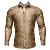 Camicie da uomo barry.wang 4xl lussuoso oro di lusso paisley maschi a manica lunga fiore casual per design camicia in forma by-0084men's