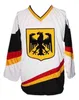 CeUf # 11 scheibler # 68 fritz Team Germany Retro Classic Maglia da hockey su ghiaccio da uomo cucita personalizzata qualsiasi numero e nome