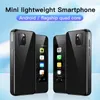 Super Mini Original SOYES XS13 Android 6.0 Mobiltelefoner Olåst 3G WCDM Smartphone 3D Glas Slim Body Dual Sim 1GB 8GB Quad Core Google Play Market Söt smartphone