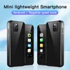 Soyes originais XS13 Mini Android Cell Phone 3D Glass Dual SIM CARTO TF CARTO TF Slot Google Play Market Cute Smartphone Gifts 3G WCDMA Celularphone