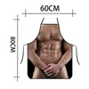 Creativity Muscle Man Sexy Kitchen Apron Woman Funny Apron 3D Printed Party Baking Cleaning Cute Bib Hairdressing Barber apron Y220426
