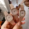 Ladies Antique Watch Full Of Diamond Dial Unique Retro Style Quartz Movement Watches 29.6x26.6mm Fashion Wristwatch Montre de Luxe