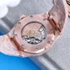 Handmade Full Of Diamonds Watch Mens Automatic Mechanical Watches 41mm With Diamond-studded Steel Sapphire Business Wristwatches Montre de Luxe