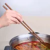 長い箸麺フライドポット中国スタイル木製木製ヌードルチョップスティックキッチン擦り皿パブリック竹の箸220727