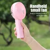 Summer Pocket Portable Mini Fan 3 Speed ​​Justerable Fans USB RECHAREBLEABELT STUDENT Office Handheld Air Conditioner Cooler Outside 220505