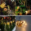 Солнечный водопад теплые белые лампы садовые украшения на открытом воздухе с каскадными огнями висят водонепроницаемым садовым декором для снаружи подходящего