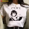 Japanse anime noragami t-shirt vrouwen kawaii zomer tops cartoon yato grafische tees unisex hiphop harajuku t-shirt vrouw