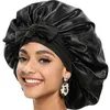 Beanie/Skull Caps Silky Smooth Bonnets Satin Night Sleeping Cap Large Size Headband Custom Logo Soft Bonnet Shower For Wig Hair Hat WomenBea