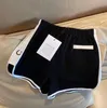 Damesshorts Dames Causaal Katoen Sexy Thuis Kort Fitness Zijstreepontwerpen Zwart witte broek