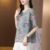 Bloups feminina camisas de moda 2022 Elegantes Chiffon Tops PLUS PLUS TAMANHO DO ESTILO OCIDENTAL MULHERES MULHERES MULHERES