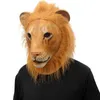 Feestmaskers latex leeuw masker vol gezicht dierenmaskers Halloween maskerade verjaardag 220823