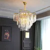 Żyrandol salonowy, lekka luksusowa lampa kryształowa, nowoczesna minimalista kreatywna atmosfera, domowa jadalnia i lampy do sypialni