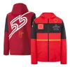 F1 Yarış Takımı Hoodie Ceket 2022 2023 Formül 1 Kırmızı Takım Kapüşonlu Rüzgar Yemeği İlkbahar ve Sonbahar Erkekler Sıradan Rüzgar Geçirmez Zip Hoodie