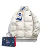 Herren Daunenmäntel Jacke verdicken NASA Winter Mode warm Jacquard Nylon Nähte Mantel Kapuze Kordelzug Buchstabe zwei verschiedene Stile