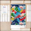 Japanese Fuji Mountain Door Curtain Feng Shui Entrance Bedroom Toilet Partition Kitchen Noren Drop Delivery 2021 Drapes Home Deco El Suppl