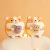 30cm Kawaii Shiba Inu Holding Milk Tea Plush Toy Soft Stuffed Cartoon Animal Dog Doll Sleeping Pillow Doll Girls Valentine's Gift