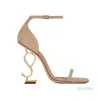 2022 Designer Chaussure Femme Sandales OPYUM sandale à talon Talons Hauts Femmes Bout Ouvert Talon Aiguille Classique Métal Lettres Sandale De Mode Styliste