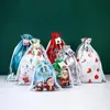 2022 Christmas decoration drawstring bundle mouth candy bag Christmas gift bag wholesale