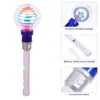 Wand Light Flashing Led Up W górę Kijning Glow Ball Party Fairy Rotating Night Kolorowe świecące rekwizyty Halloween Dark the Girl