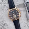 Relógios de pulso de luxo de couro genuíno assistem mecânicos automáticos de daydate flywheel lun fase watches for Men Christmas Fathers Day Gift Montre de Luxe