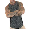 男性のボディービルタンクトップジムトレーニングフィットネスノースリーブシャツランニング服ストリンガーシングレット男性サマーカジュアルベスト