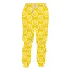 3D fruits citron jaune hommes pantalons de survêtement imprimé thème frais homme pantalon unisexe grande taille pantalons décontractés 220623