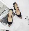 Designer-2022 Pointed color matching 12cm high heels