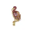 30 PCS/Lot Fashion Jewelry Brouches Multicolor Crystal Rhinestone Cute Bird Animal Flamingo Women Brouches Pins