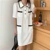 Color Hit Slim Straight Loose Femme OL Prom Summer Shirts Dress Casual Sexy Thin Mini Dresses Vestidos 210525