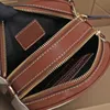 Round Crossbody Bag Women Handbag Purse Canvas Striped Mini Circle Bags Fashion Letter Clutch Bags Removable Shoulder Strap 7A Quality
