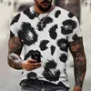 T-shirt da uomo Abbigliamento da uomo T-shirt di design di lusso T-shirt da uomo con stampa leopardata rosa 3D Camicie Harajuku stranamente specifiche T-shirt da uomo Imon22