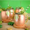 Canecas Moscou Cobre Martelo Tambor Tipo Cauda Fora de 304 Cobres de Cerveja de Aço Inoxidável Banhado Moscows Mule Cup S s s