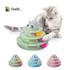 Feeko Interactive Tower Cat Toy Turntable Roller Balls Toys For Cats Kitten Play Games Interactive Pets Supplies Accessories 220510