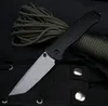 Promotion 537 Pocket Folding Knife M4 Titanium Coated Tanto Point Blade Aluminum Alloy Handle EDC Knives 2 Handle Colors