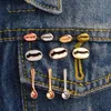 Autres arts et artisanat Temps de thé Coffee Bean Spoon Brooch Brooch Denim Jacket Shirt Badge Gift For Coffee Lovers Inventory Wholesale