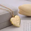 펜던트 목걸이 맞춤형 하트 모양 I love you 새겨진 로켓 목걸이 DIY PO Box JewelRypendant