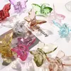 Vrouwelijke transparante vlinder gevormd paardenstaart haarklemmen meisjes wassen douche scrunchies plastic dier haar clips klauw multi kleur middelgrote maat haarspelden 8,5 cm