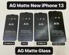 Ag matt fullt täckning härdad glasskärmskydd anti-fingeravtryck för iPhone 13 12 mini 11 pro max xr xs 7 8 6 plus