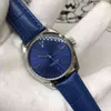 Zegarki na nadgarstek luksusowy projektant mody automatyczny mechaniczny trzy igły niebieski ding Pełny automatyczny gs036 męski