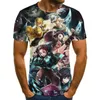 T-shirts voor heren 2022 Summer Fashion 3D Gedrukt T-shirt Tokyo Anime Boy Cool en knappe korte mouwtop