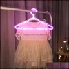 Creative Led Clothes Hanger Neon Light Hangers Ins Lamp Proposal Romantic Wedding Dress Decorative Clothes-Rack 3 Colorsa07245V Drop Deliver