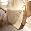 Boho lance cobertor xadrez colorido chenille tecido boêmio sofá slipcover reclinável loveseat capa de móveis ao ar livre aprimorar cama el 294h