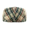 Women Plaid Flat Caps Men Casual Cotton Vintage Beret Hat Summer Wiosna