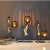 European candle holder creative Nordic restaurant dining table decorations music bar decoration candlestick without candle