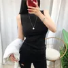 Women Spring Summer Tank Tops Sleeveless Slim fit Korean Tee Ladies Round Neck Vest Singlets Camisole Cotton Thin 220316