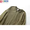 Rainbowtouches T-shirt a maniche lunghe da uomo High Street Coat Tide Wash Old Loose Tops Pullover oversize Cappotti da uomo Qualità superiore T220808